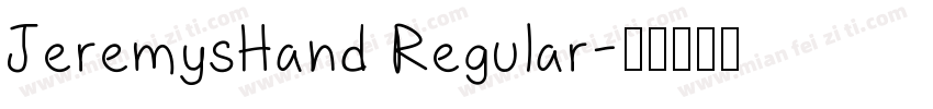 JeremysHand Regular字体转换